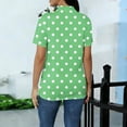 thumbnail image 5 of Edvintorg Tops for Women Trendy Polka Dot Loose Fit Crew Neck Short Sleeve Casual Shirts Womens Clothing Green XL, 5 of 6