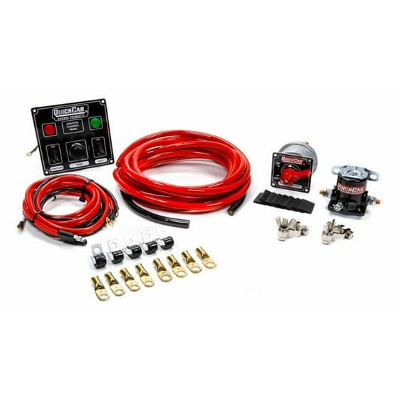 Quickcar Racing Products 50-831 4 Gauge Wiring Kit with 50-822 Panel - Black