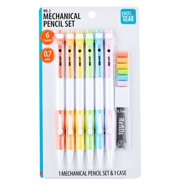 Pen+Gear #2 Refillable Mechanical Pencils with Lead Refills, 0.7 mm, 6
