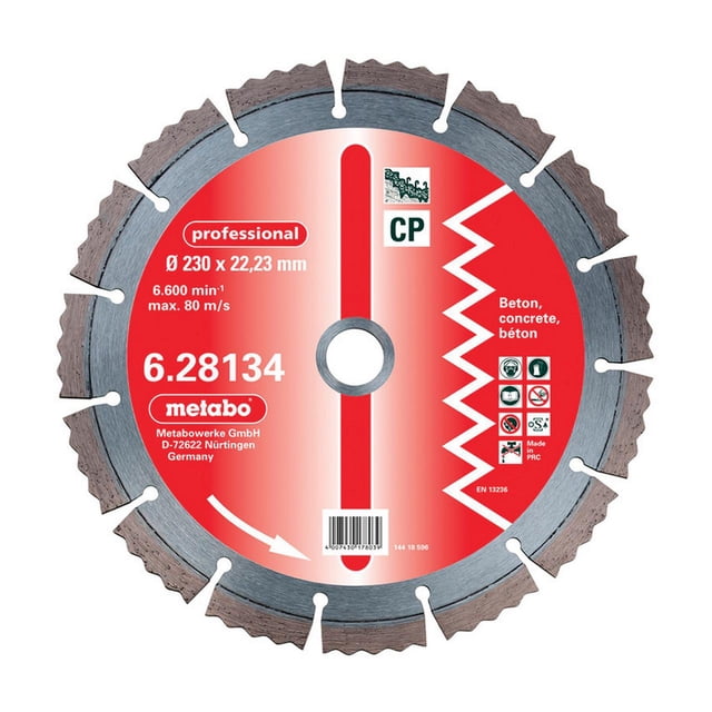 Disco De Tronzar De Diamante METABO 230X22.23mm
