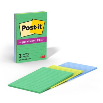 6 Pack Lined Pop-Up Sticky Notes, 3x3 Inch Accordion Style Self-Sticky Notepads - Light Green, Pink, Purple