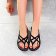 thumbnail image 7 of ZTTD Slippers for Women Ladies Bohemian Wedges Slippers Causal Beach Shoes Flip Flops Sandals Black, 7 of 7