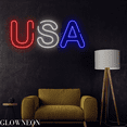thumbnail image 2 of Glowneon USA Neon Sign, Happy Fourth Of July Led Sign, Gifts For Dad, 2 of 5