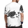 thumbnail image 2 of Wukai Family Of Sea Turtles Print Men's Short-Sleeved Mesh T-Shirt,Quick-Dry Short Sleeve Workout T-Shirt-X-Small, 2 of 8