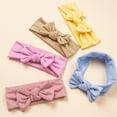 thumbnail image 4 of Kripyery Baby Hair Band Breathable Comfortable Solid Color Elegant Exquisite High Elastic Soft Infant Summer Beach Headwrap with Bow Decor Home Use, 4 of 9