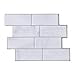 thumbnail image 3 of Tack Tile Peel & Stick Vinyl Backsplash Subway White (Pack of 3), 3 of 4