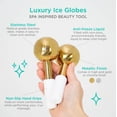 thumbnail image 2 of Ice Globes MonétBeauty de acero inoxidable para tratamientos faciales, dorado y negro, 2 of 6