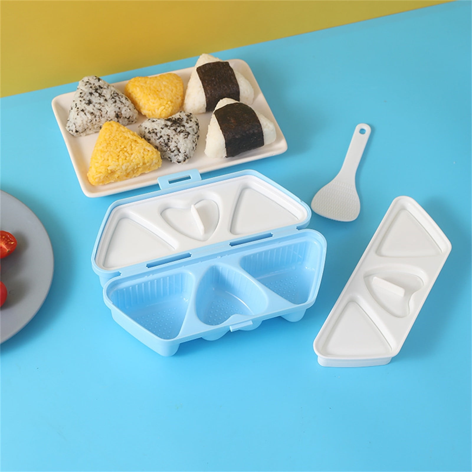 Lunxisen 4 Pcs Rice Ball Mold Kitchen Tool Easy Onigiri Maker Meal Prep Bento Box Accessory for Home Cooking