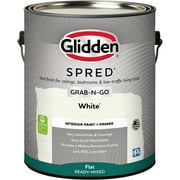 Glidden Spred Grab-N-Go White Flat Interior Paint with Primer, 1 Gallon