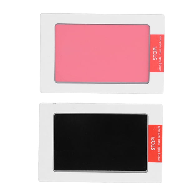 Kit de huellas de manos sin tinta para bebés Almohadilla de tinta Clean Touch Sello de recuerdo impresionante para bebés Negro y rosa