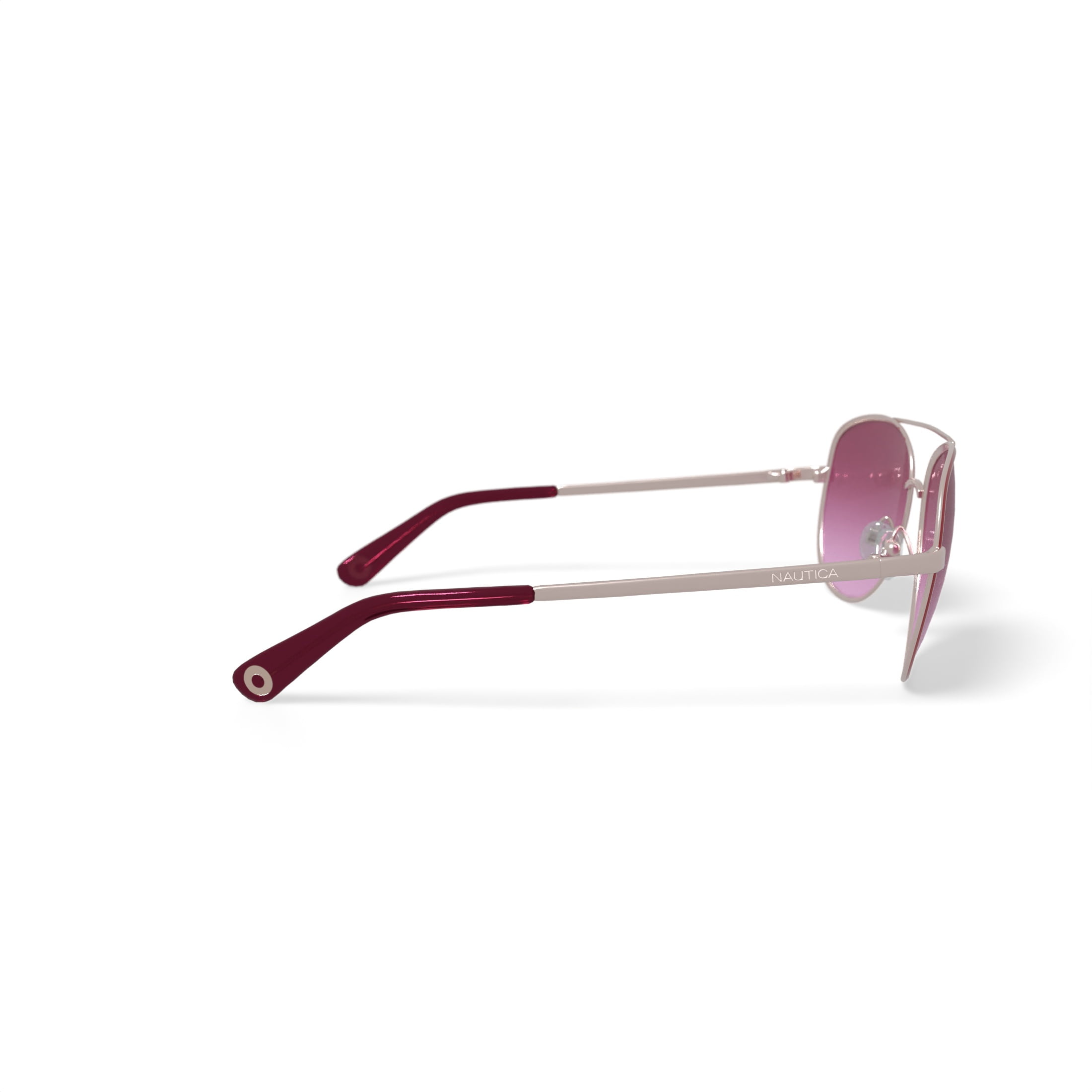 Nautica Women's Rx'able Fashion Sunglasses, NLS6008, Rose Gold, 57-16-135, with Case