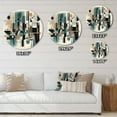 thumbnail image 4 of Designart "Quiet Depths Cream and Blue Minimalism IV" Minimalism Metal Round Wall Art, 4 of 5