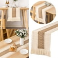 thumbnail image 2 of Hearth & Gear And Linen Table Flag Color Table Flag And Linen Knotted Hollow Fringe Table Decoration Cloth Tea Mat Home Table Flag Tablecloth for Folding Table Fitted Rectangular Banquet Table Cover, 2 of 7