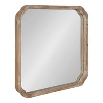 Kate and Laurel 24 x 24 Wall Mirror, Brown