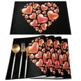 thumbnail image 2 of Red Love Black Background Table Runner Luxury Hotel Wedding Decor Table Cover Dinner Table Decor Tablecloth, 2 of 6