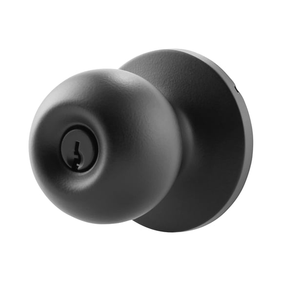 Hyper Tough Keyed Entry Ball Doorknob, Matte Black