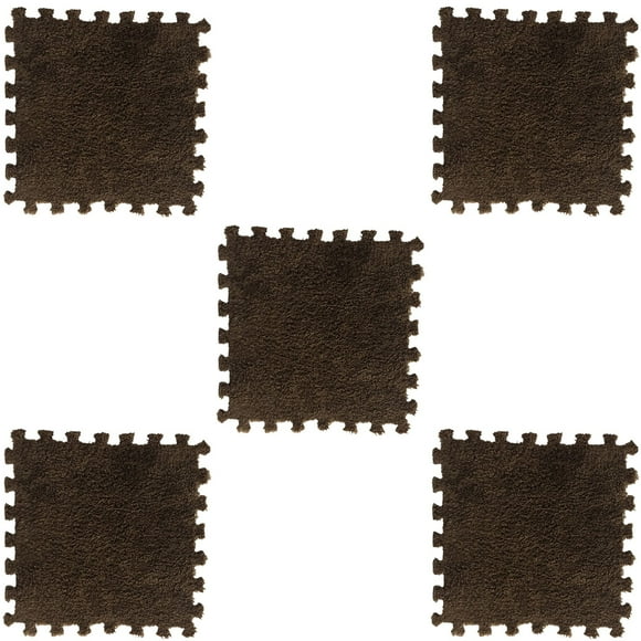 Xihbxyly Tapete de Terciopelo Puzzle, Juego de 5 Piezas, a Prueba de Golpes E Insonorizado, Antideslizante y con Aislamiento Térmico, Multifuncional para El Hogar o El Gimnasio, Seguro para Bebés, 30