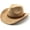 Camel, variant on Unisex Western Suede Cowboy Cowgirl Hat Classic Wide Brim Fedora Hat for Men &Women