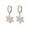 Silver, variant on Solid 925 Sterling Silver Sparkling CZ Snowflake Hoop Earrings for Women Teens Snowflake Hoop Earrings Huggie Earrings Drop Christmas Gifts