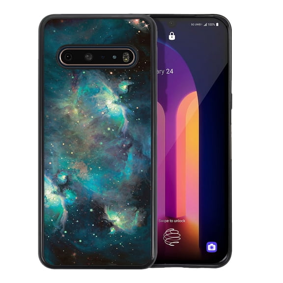 WIRESTER Shockproof Soft Rubber Cover Case for LG V60 ThinQ 6.8", Blue Sky Galaxy Nebula