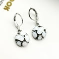 thumbnail image 6 of Opolski Fashion Women Faux Opal Round Soccer Dangle Leverback Earrings Jewelry Gift, 6 of 8