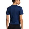 thumbnail image 3 of NELEUS Womens Plus Size Workout Shirts Athletic Running Yoga Short Sleeve Tops Tight Fit Breathable Crewneck,Navy Blue,US Size 2XL, 3 of 10
