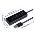 thumbnail image 2 of 4 Port USB 3.0 Hub Portable USB 3.0 Extension Splitter with Indicator Light Lead Adapter for Tablet Laptop Computer, 2 of 8