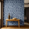 thumbnail image 3 of S4Sassy Self-Stick Decorative Wallpaper, Feathered Foliage Wall Paper, Vinyl Waterproof Contact Paper, Blue, 25"x60" Removable Renter Friendly Wall Covering For Bedroom, Dining room, 3 of 9