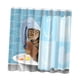 thumbnail image 3 of Cortina de de surtida cuadrada de 1,8 m Tela impermeable Lindo gato Gloria Cortina de ducha, 3 of 4