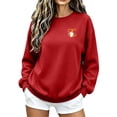 thumbnail image 6 of Jsaierl Womens Halloween Sweatshirts Plus Size Ghost Graphic Pullovers Soft Going Out Round Neck Long Sleeve Shirt Tops Halloween Party Supplies, Sizes S-2XL, 6 of 7