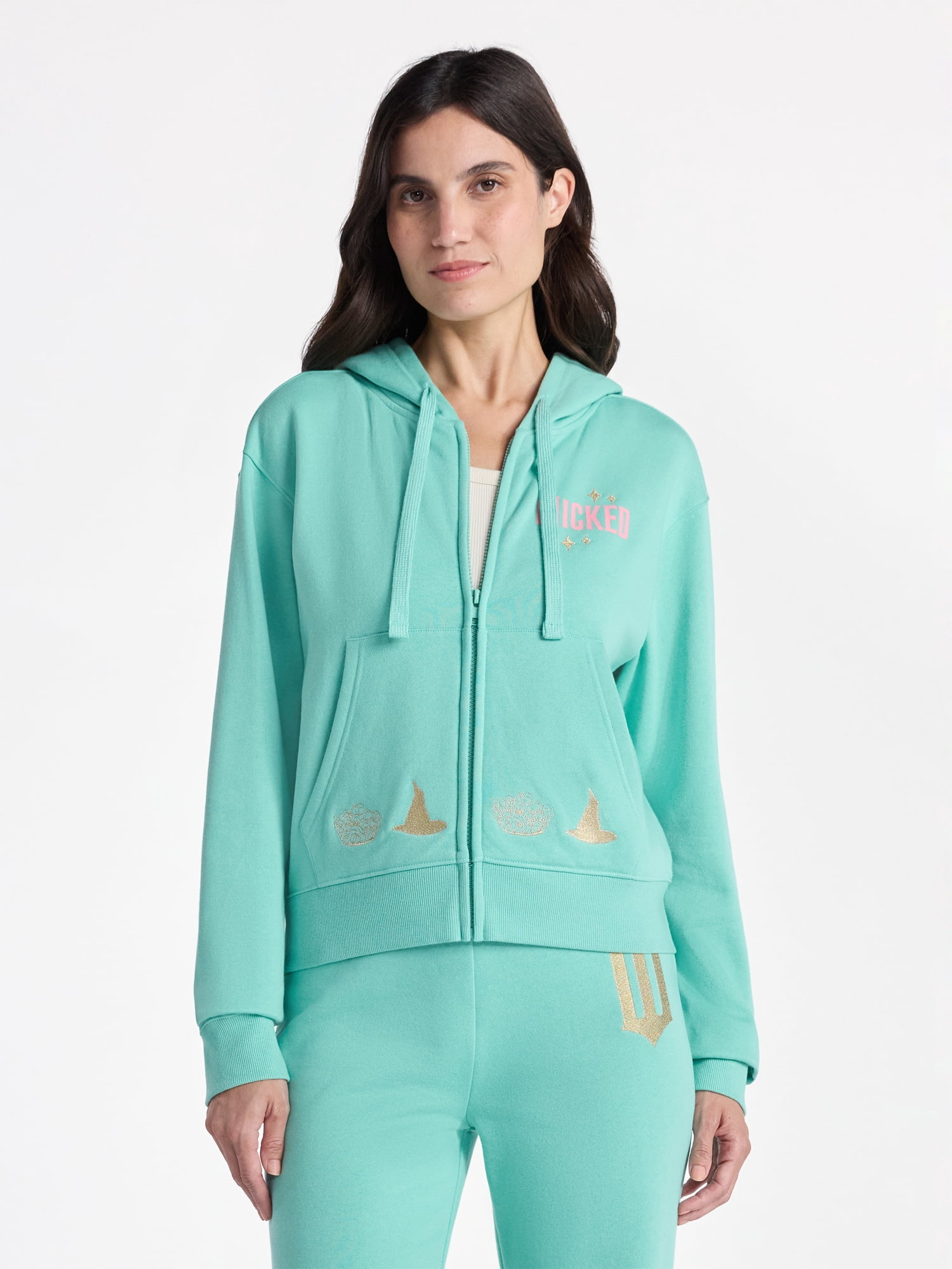 Wicked, Junior's Graphic Hoodie, Icons, Sizes XXS-XXL