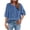 Blue, variant on Summer Womens Tops 2025 Cotton and Linen Plus Size Spring Printed Embroidery Casual Loose T-Shirt Short Sleeve V-Neck Tops Linen Blouse