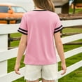 thumbnail image 6 of Xyxonk Girls Tops Kids Casual Crew Neck Shirt 2025 Golf Tees Summer Short Sleeve Solid Color Outfits 1-15 years, 6 of 7