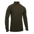 thumbnail image 2 of Rothco 3-Button Sweater With Suede Accents - Olive Drab, 2 of 3