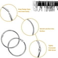 thumbnail image 2 of Shower Curtain Hooks Rings,24 Pcs Rustproof Metal Shower Hooks for Shower Curtain,Glide Smoothly Round Shower Rings for Curtain,Shower Curtain Rings for Bathroom Shower Rod,Snap Joint Design (Silver), 2 of 3