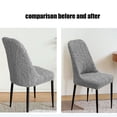 thumbnail image 3 of Lunxisen 3 Pcs Chair Covers for Dining Chairs Covers Removable Dining Room Chair Covers with Skirt Chair Slipcovers Washable Chair Protector for Kitchen Wedding Party Banquet, 3 of 8