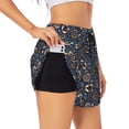 thumbnail image 2 of Disketp Nautical Print Women's Shorts Workout Shorts for Athletic Gym Running Shorts with Phone Pockets Large, 2 of 8