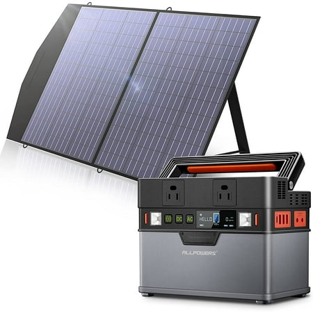 ALLPOWERS 288Wh 300W Portable Power Station with 100W Foldable Solar Panel, S300 Solar Generator Kit, Backup Battery for Camping Travel off-Grid [Shipping Separately]