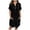 Black, variant on Women's V Neck Dress with Pockets Buttons, Spring Summer Flowy, Relaxed Fit Pure Color, Everyday Comfort