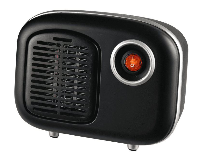 Soleil Personal Electric Ceramic Heater 250W 120V Black/White/Red