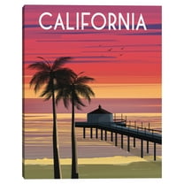 Masterpiece Art Gallery California Cities Canvas Art Print, 22" x 28", by Omar Escalante