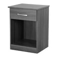 thumbnail image 2 of Lindsey 1-Drawer Gray Nightstand (24"H x 16"W x 18"D), 2 of 7
