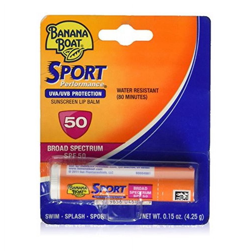 12 Pack - Banana Boat Sport Performance Sunscreen Lip Balm SPF 50 .15oz Each