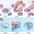 thumbnail image 2 of 1 Box 62Pcs Button Finger Ring 2Pcs Adjustable Components with 30Pcs Snap Button Cabochon Settings 30Pcs Glass Cabochons Tray Settings for Jewelry Making Kit Clear 1box, 2 of 9