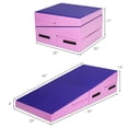 thumbnail image 2 of Patiojoy Folding Incline Gymnastics Mat Cheese Wedge Shape Tumbling Mat for Training & Exercising W/Handles Purple, 2 of 10