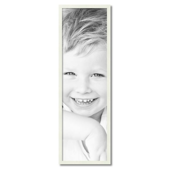 ArtToFrames 13" x 43" White Picture Frame, 13x43 inch White Wood Poster Frame (WOM-5138)