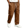thumbnail image 2 of Trgacdwlo S-5XL Men's Cargo Pants Wide Leg Mens Sweatpants with Pocket Elastic Waist Drawstring Workout Mens Lounge Pants, 2 of 8