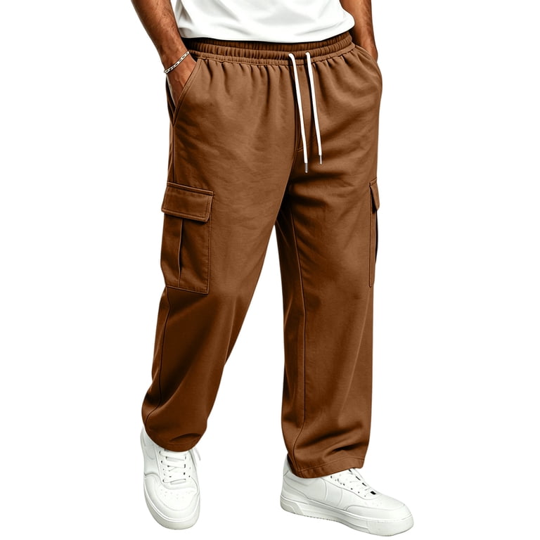 Lumtrix Mens Baggy Cargo Sweatpants With Pockets 2026 Trendy