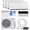 6,000 BTU + 6,000 BTU + 6,000 BTU + 12,000 BTU, variant on Klimaire 27,000 BTU Hyper Heat 4-Zone 21 SEER2 Heat Pump Wall Mounted Mini Split Heat Pump System w/ All Inclusive Installation Kits ( 4 x 9,000 BTU) - R454B