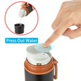 thumbnail image 4 of Botella de agua aislada: taza de café al vacío de acero inoxidable con asa, taza deportiva de doble pared aislada con tapa a prueba de fugas, se mantiene caliente durante 12 horas (Negro), 4 of 5